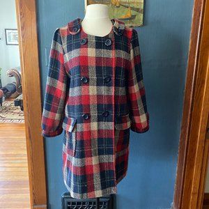 Anthropologie plaid coat